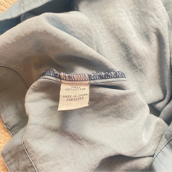 Rebellion Vintage Women’s A-Line Knee Length Light Denim Blue Short Sleeve Dress - Picture 4 of 7